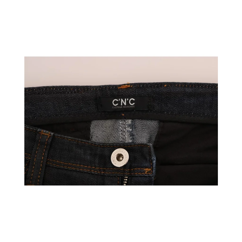 Costume National Women’s Dark Blue Cotton Slim Fit Jeans