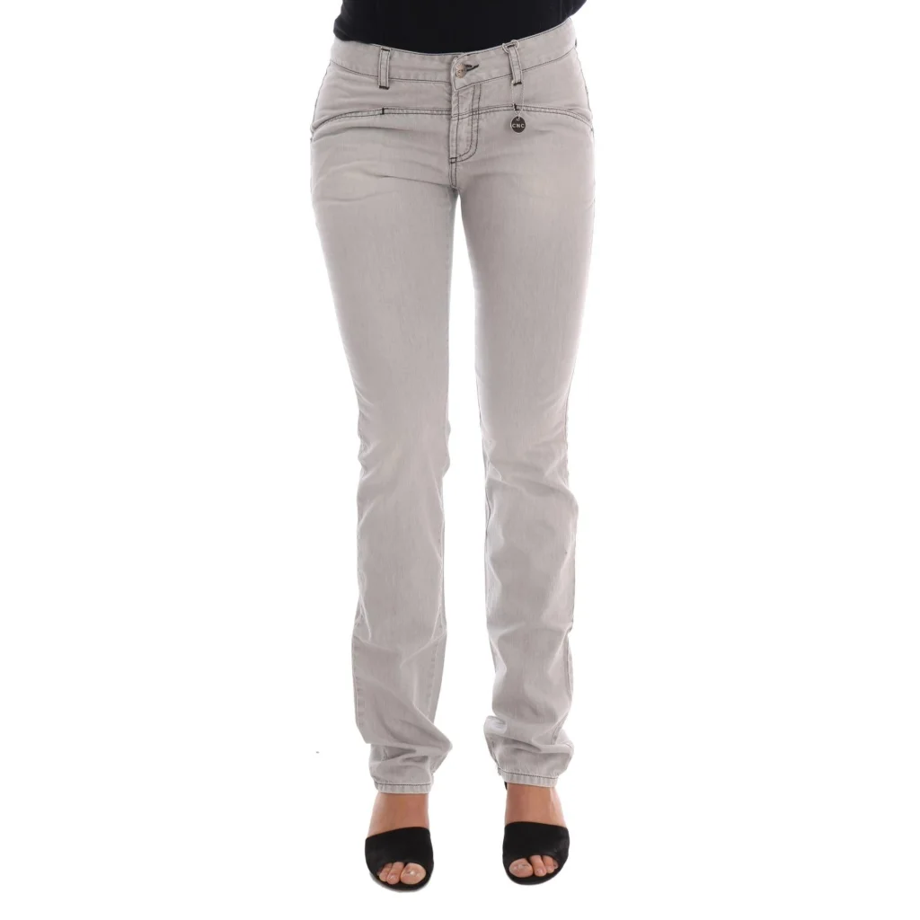 Costume National Women’s Gray Wash Cotton Slim Jeans - W26