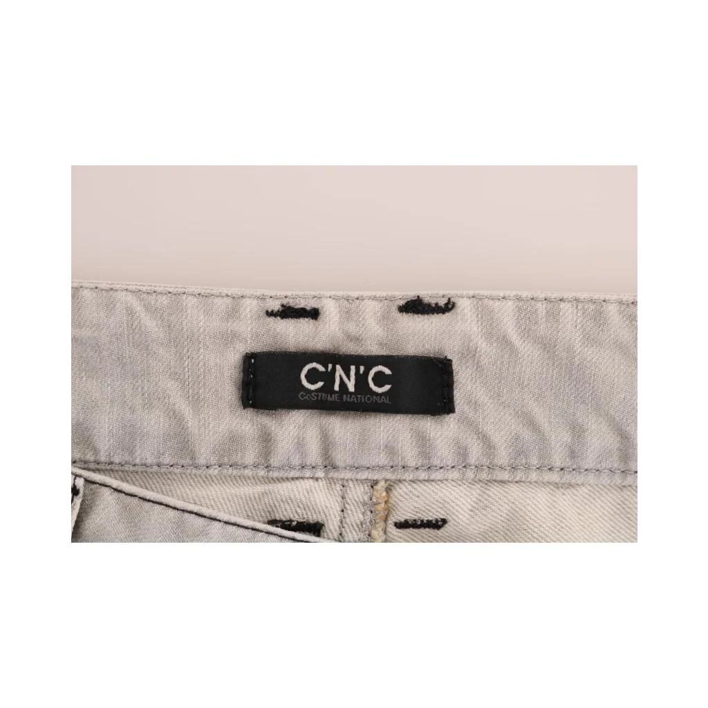 Costume National Women’s Gray Wash Cotton Slim Jeans - W26