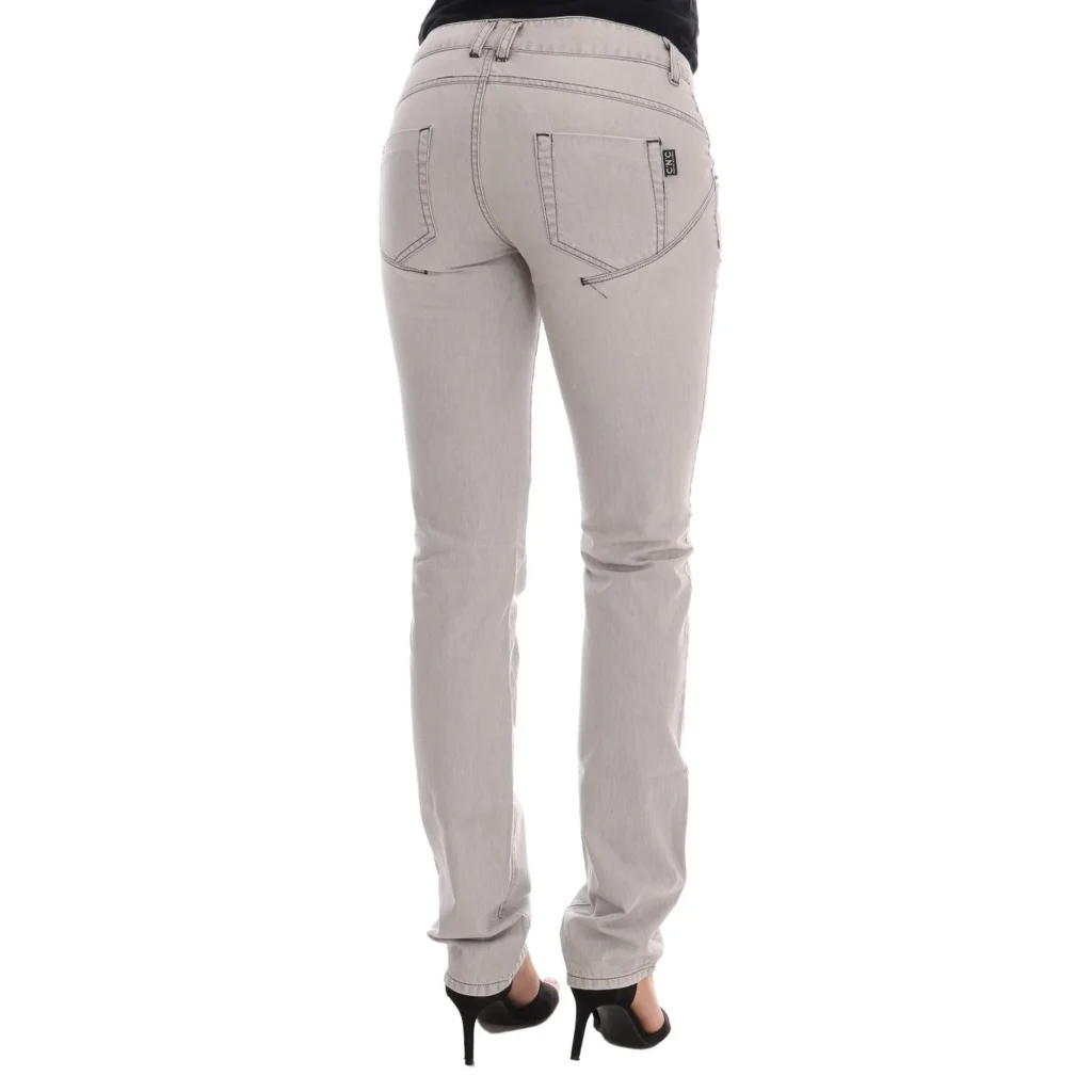 Costume National Women’s Gray Wash Cotton Slim Jeans - W26