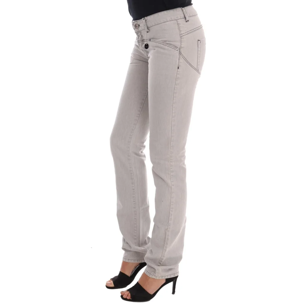 Costume National Women’s Gray Wash Cotton Slim Jeans - W26