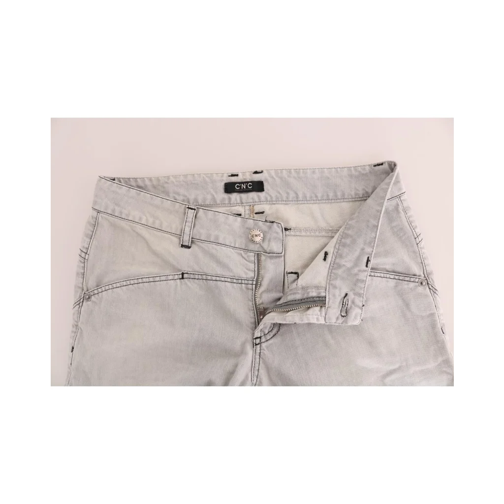 Costume National Women’s Gray Wash Cotton Slim Jeans - W26