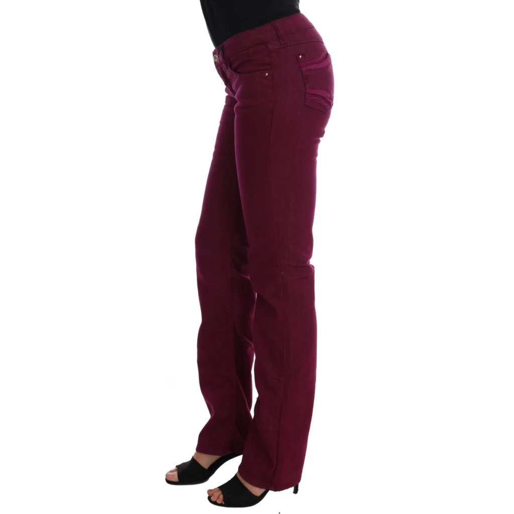 Costume National Women’s Red Wash Cotton Stretch Denim