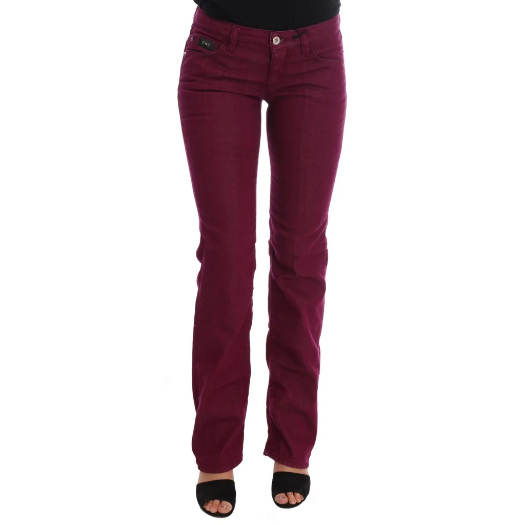 Costume National Women’s Red Wash Cotton Stretch Denim