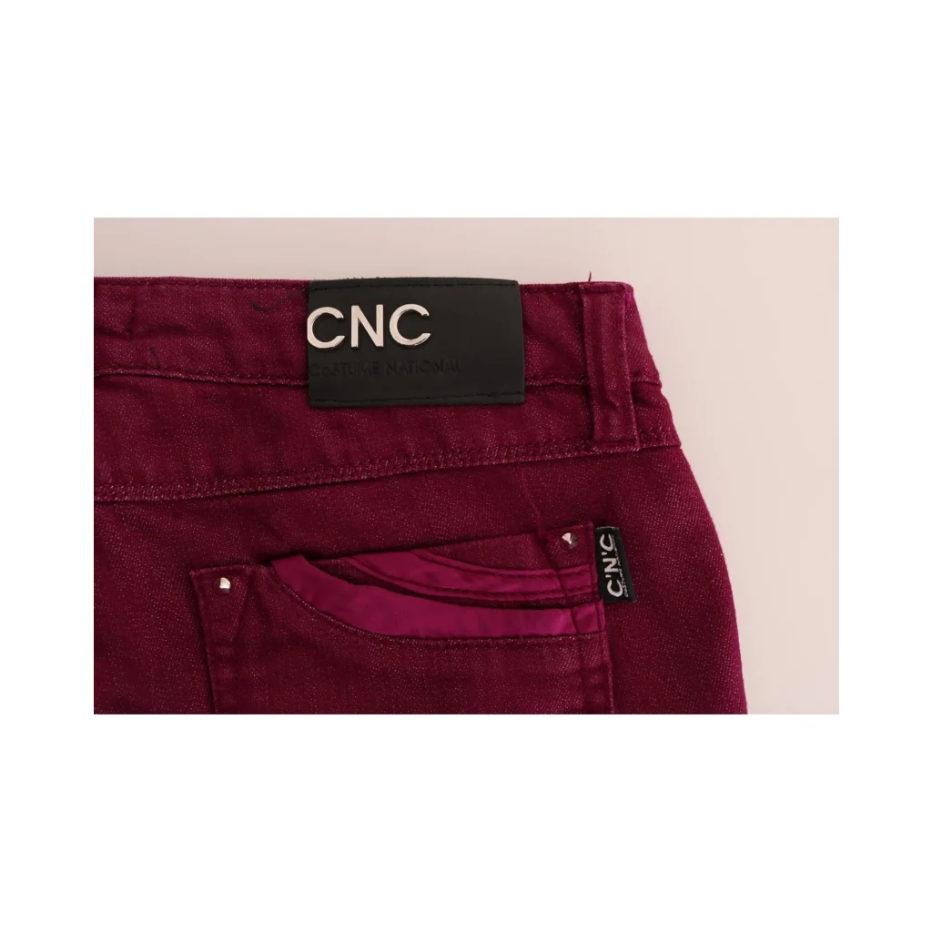 Costume National Women’s Red Wash Cotton Stretch Denim