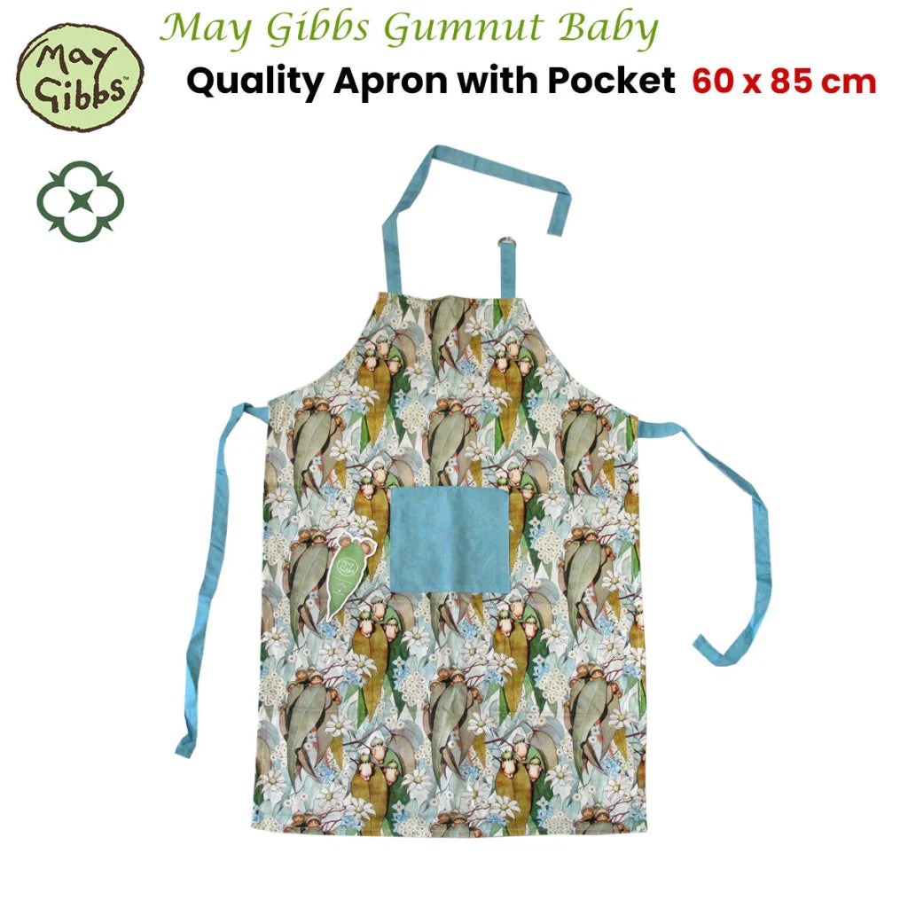 Cotton Apron May Gibbs Gumnut Baby 60 x 85CM - Home & Garden