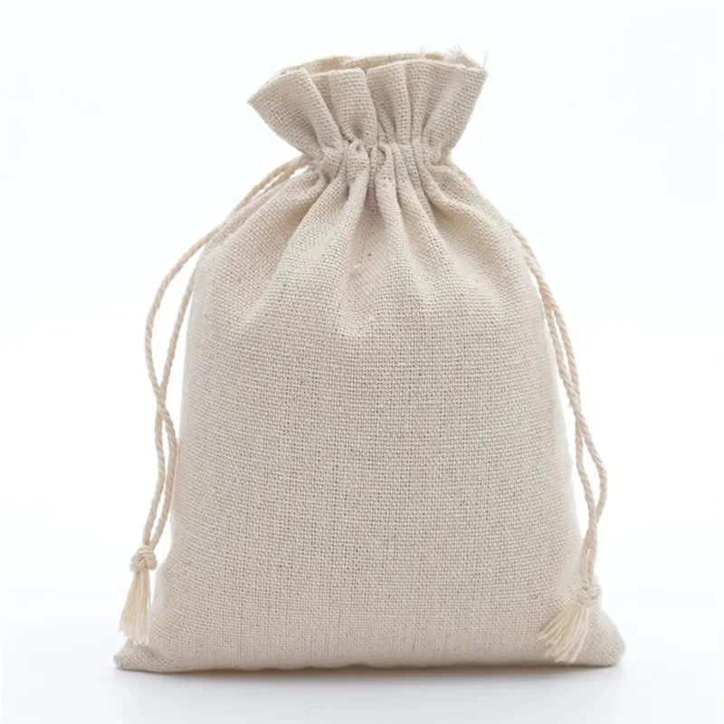 Cotton Drawstring Gift Bags 10-Piece Set - Occasions