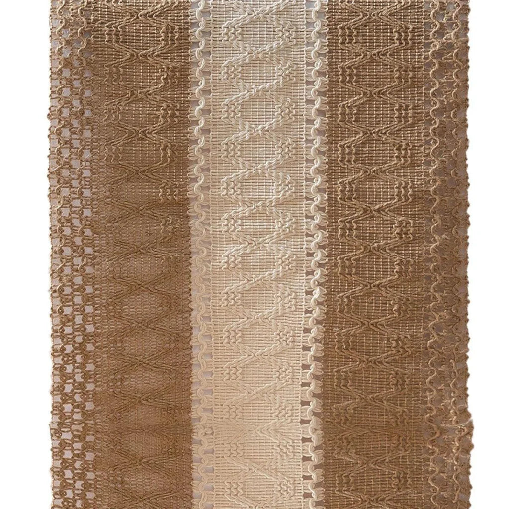 Cotton Linen Table Runner with Knot Tassel Bed End Towel