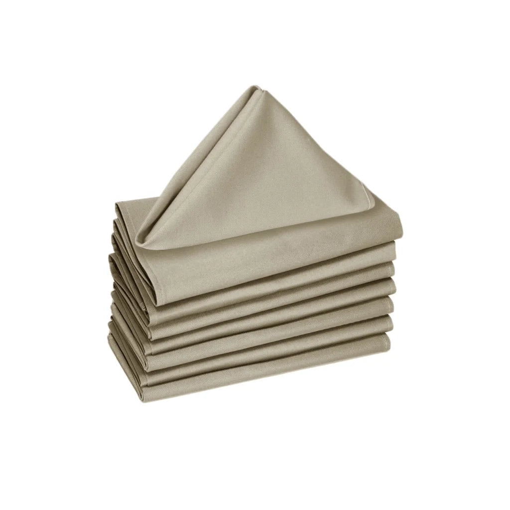 Cotton Napkins Hoydu Set of 8 - Pebble - Home & Garden