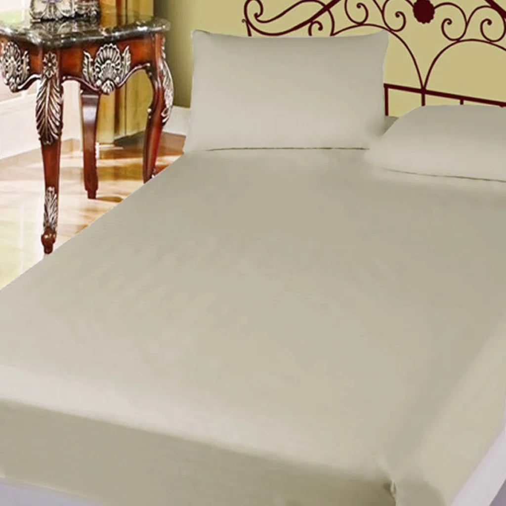 Cotton Percale 400TC Super Queen Combo Set 50cm Wall Taupe