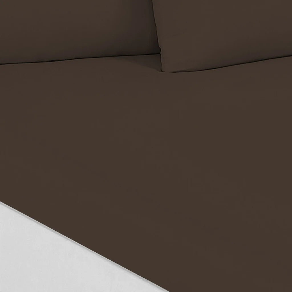 Cotton Rich Fitted Sheet 1500TC 3PC Set Double - Dusk Grey Royal Comfort