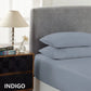 Cotton Rich Fitted Sheet 1500TC 3PC Set Double - Indigo Royal Comfort