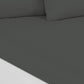 Cotton Rich Fitted Sheet 1500TC 3PC Set Double - Stone Royal Comfort