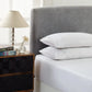 Cotton Rich Fitted Sheet 1500TC 3PC Set Double - White Royal Comfort