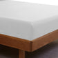 Cotton Rich Fitted Sheet 1500TC 3PC Set Double - White Royal Comfort