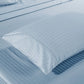 Cotton Sheet Set 1200TC Kensington Stripe-King - Chambray (Blue)