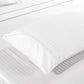 Cotton Sheet Set 1200TC Stripe - King White Kensington