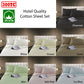Cotton Sheet Set Kingtex 300TC - Cream Single - Home &