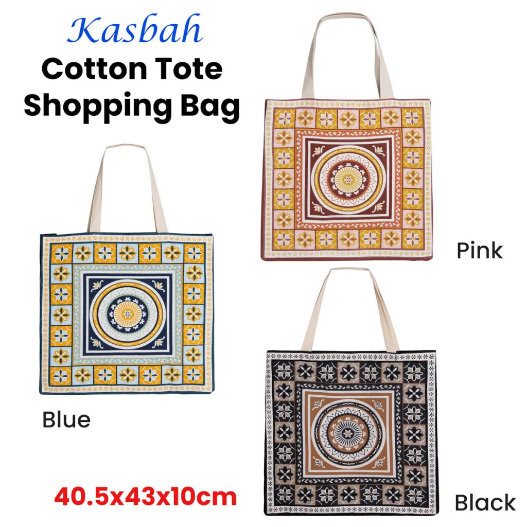 Cotton Tote Shopping Bag J Elliot Home Kasbah 40.5x43x10 cm