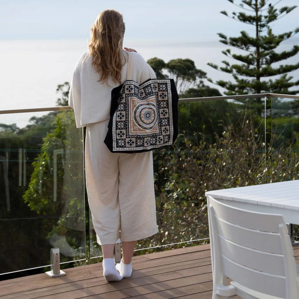 Cotton Tote Shopping Bag J Elliot Home Kasbah 40.5x43x10 cm