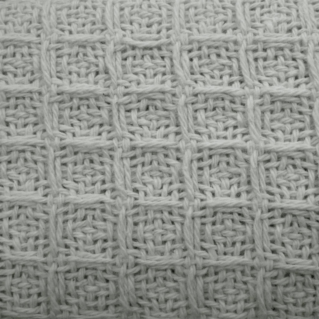 Cotton Waffle Blanket Silver Single - Artex - Home & Garden