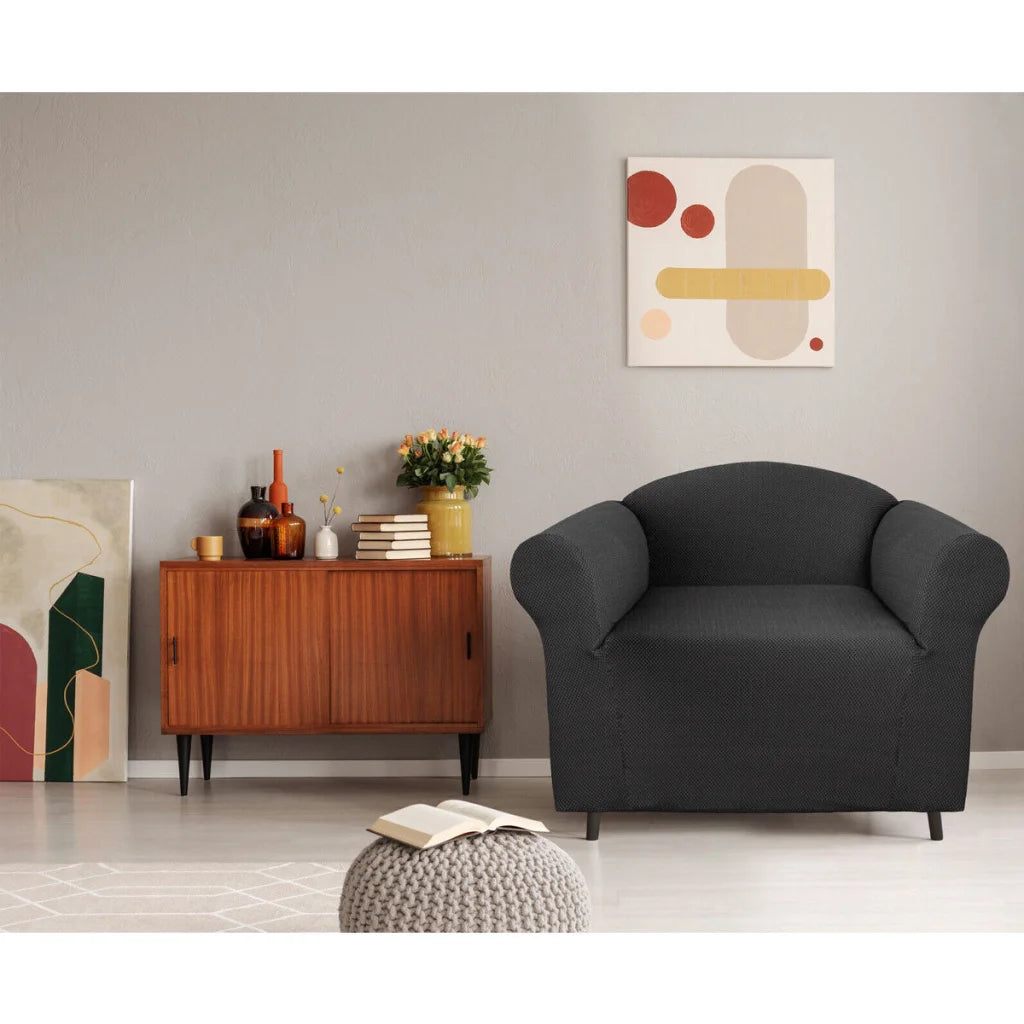 Couch Cover One Seater - Cambridge Extra-Stretch Steel
