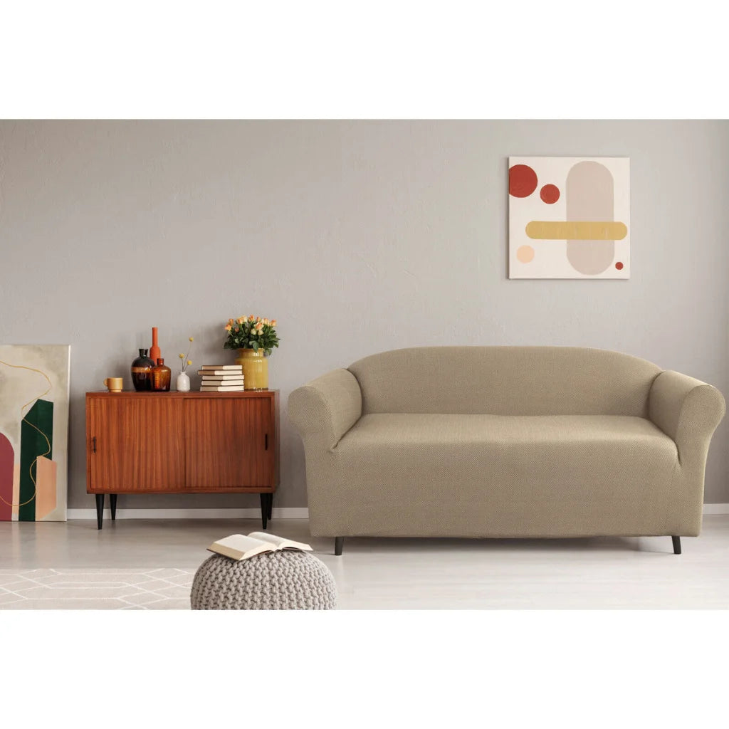 Couch Cover Two Seater - Cambridge Extra-Stretch Linen
