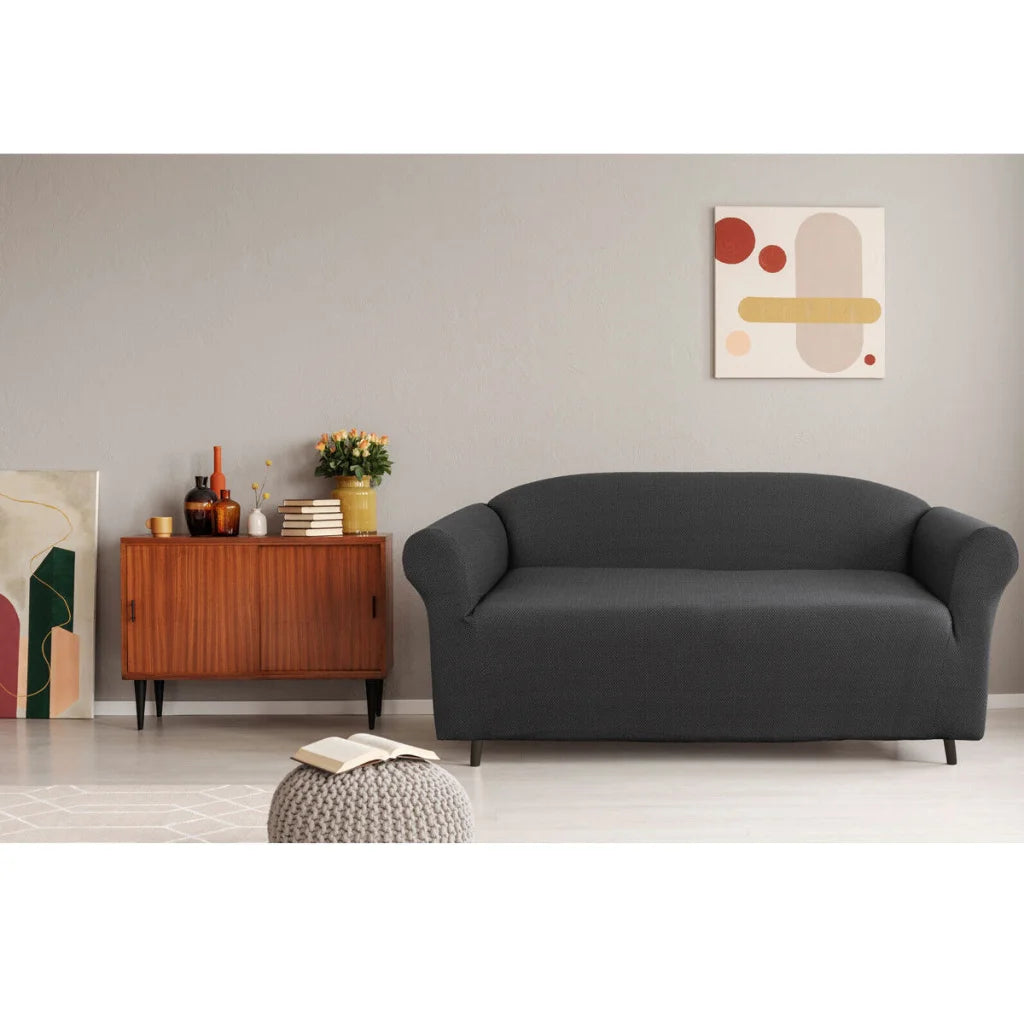 Couch Cover Two Seater - Cambridge Extra-Stretch Steel