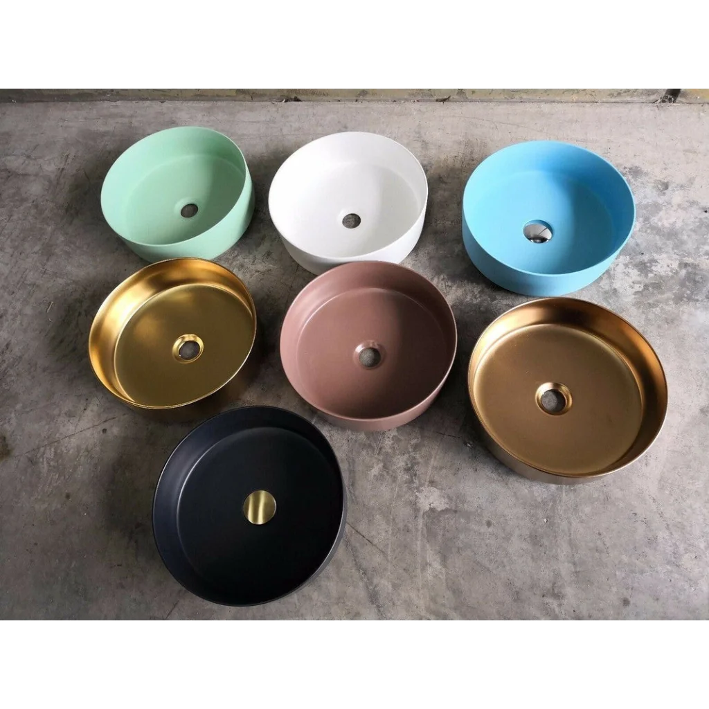 Counter Basin Sink 2023 Matte Black White Pink Green Gold