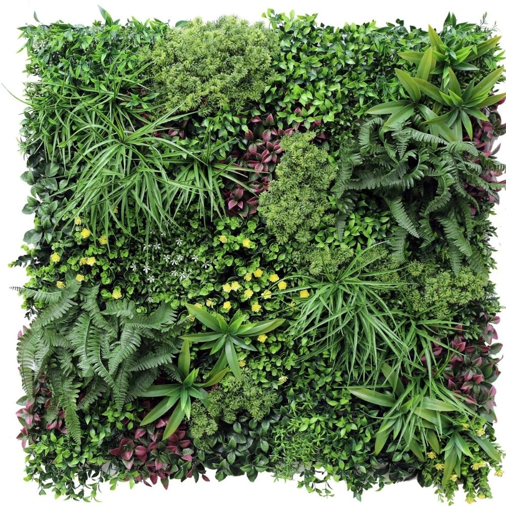 Country Fern Vertical Garden Green Wall UV Resistant - 100cm x 100cm