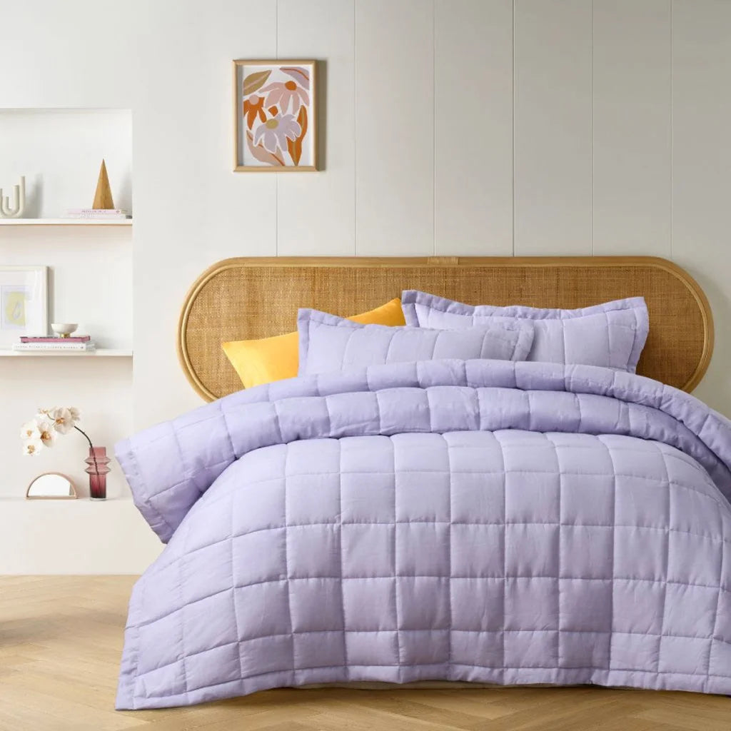 Coverlet Set King Vintage Design Homewares Lilac French