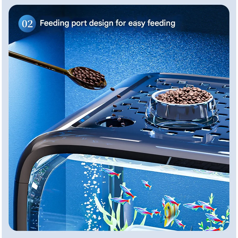 Cream color Modern Desktop Aquarium & Turtle Tank