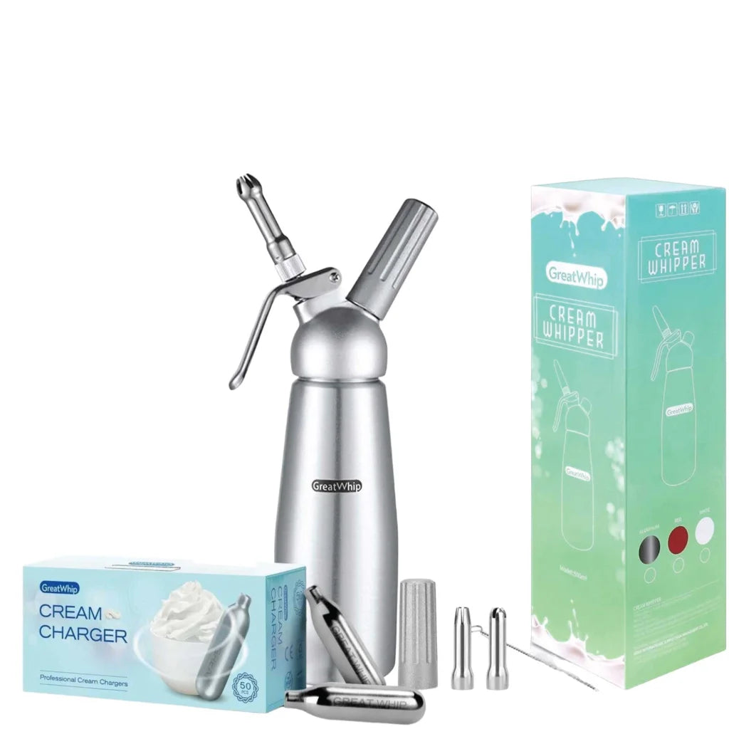 Cream Whipper Dispenser 250ml + 50x NO2 Chargers