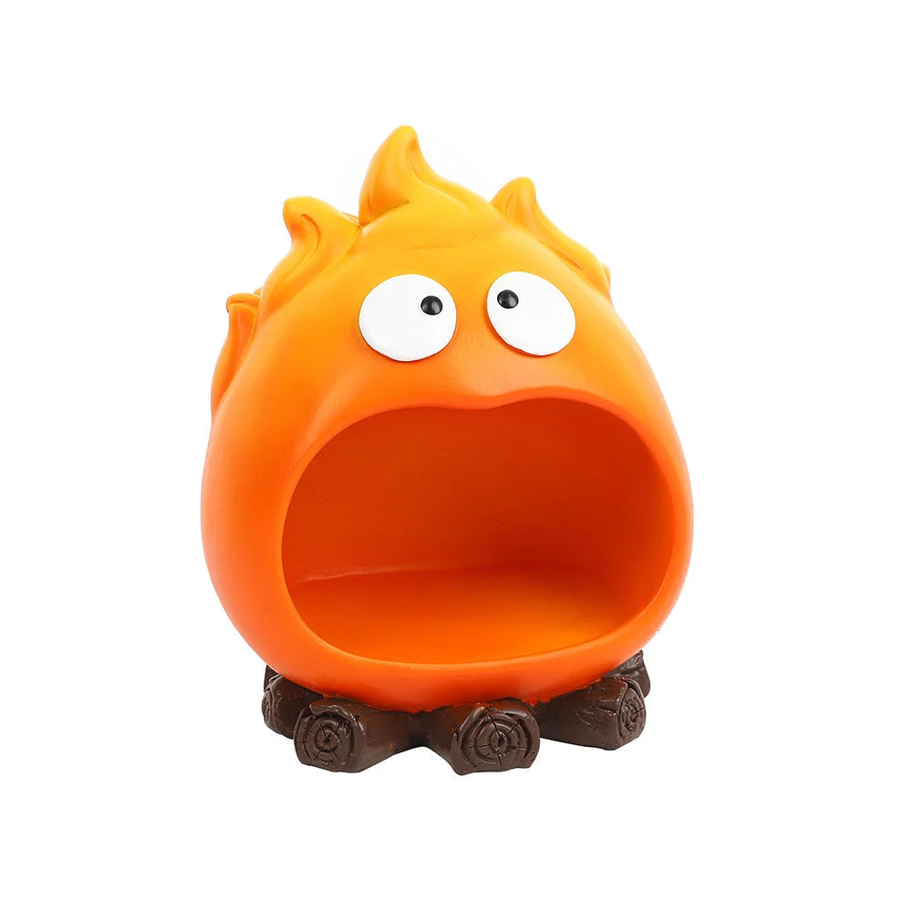 Creative Cartoon Flame Key Holder Tray - Fun and Decorative