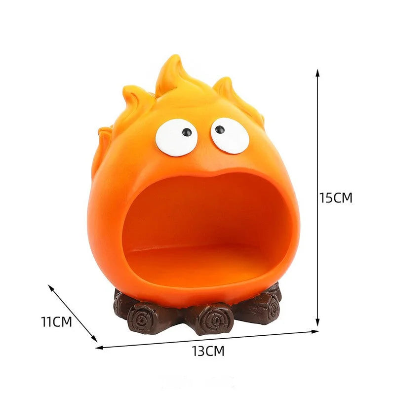 Creative Cartoon Flame Key Holder Tray - Fun and Decorative