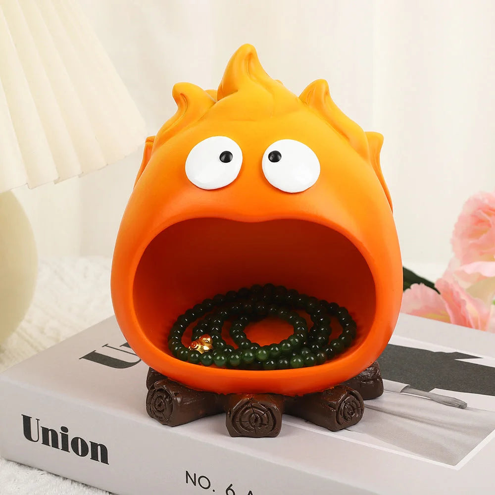 Creative Cartoon Flame Key Holder Tray - Fun and Decorative