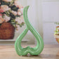 Creative Heart-shaped Ceramic Flower Vase for Home Office