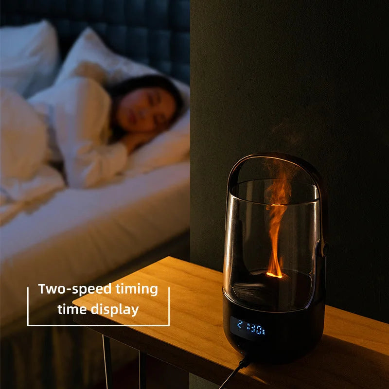 Creative Retro Flame Essential Oil Diffuser - Portable