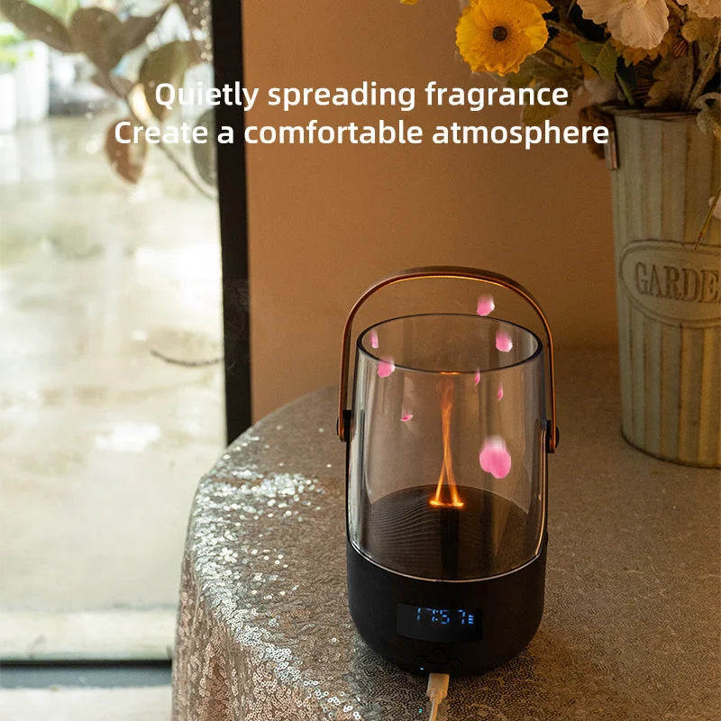 Creative Retro Flame Essential Oil Diffuser - Portable