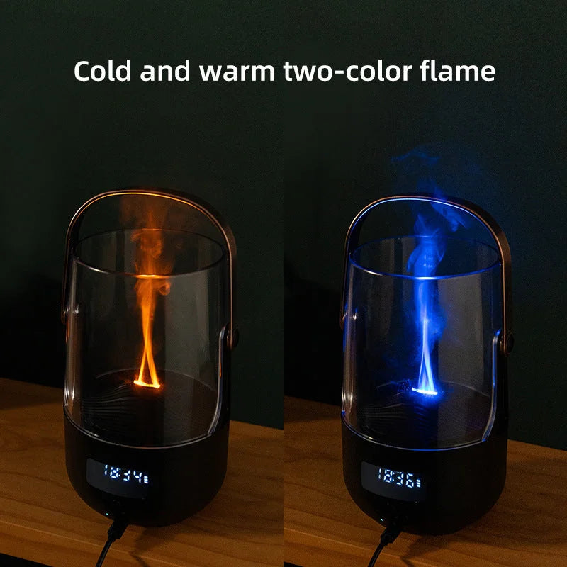Creative Retro Flame Essential Oil Diffuser - Portable