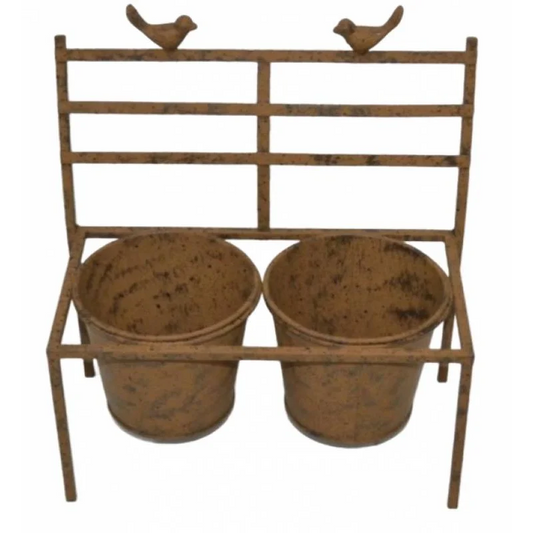 Creeper And Birds 2 Pots Planter 30x32cm - Home & Garden >