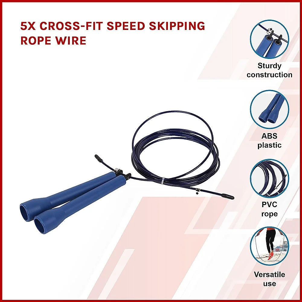 Cross-Fit Speed Skipping Rope Wire Set of 5 - Fitness