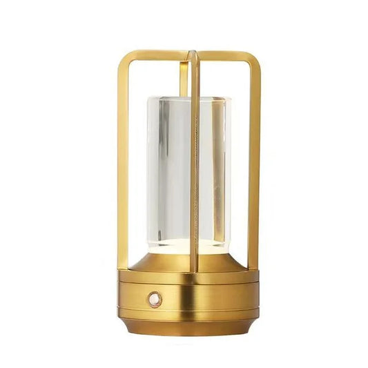Cross-Shaped LED Table Lamp - Gold Touch Button with USB