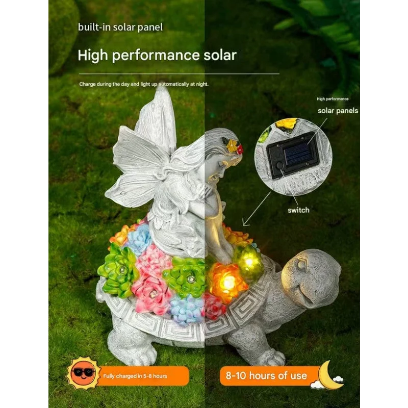 Crystal Ball Dog Charming Solar-Powered Animal Garden