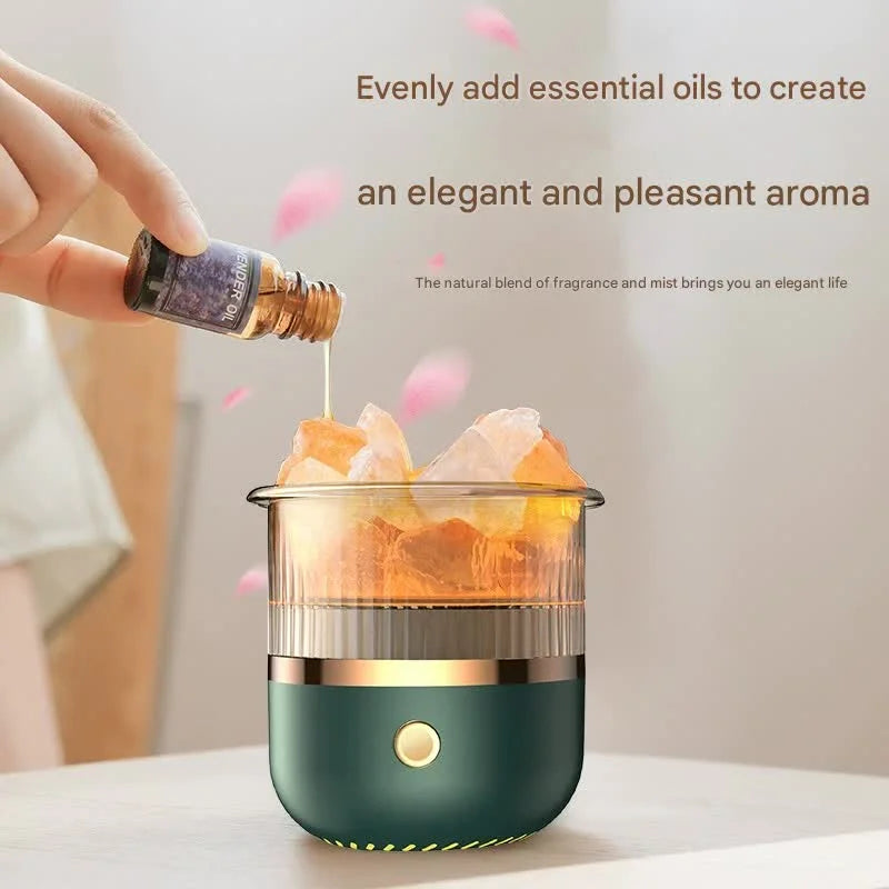 Crystal Humidifier with LED Light - Aromatherapy Diffuser