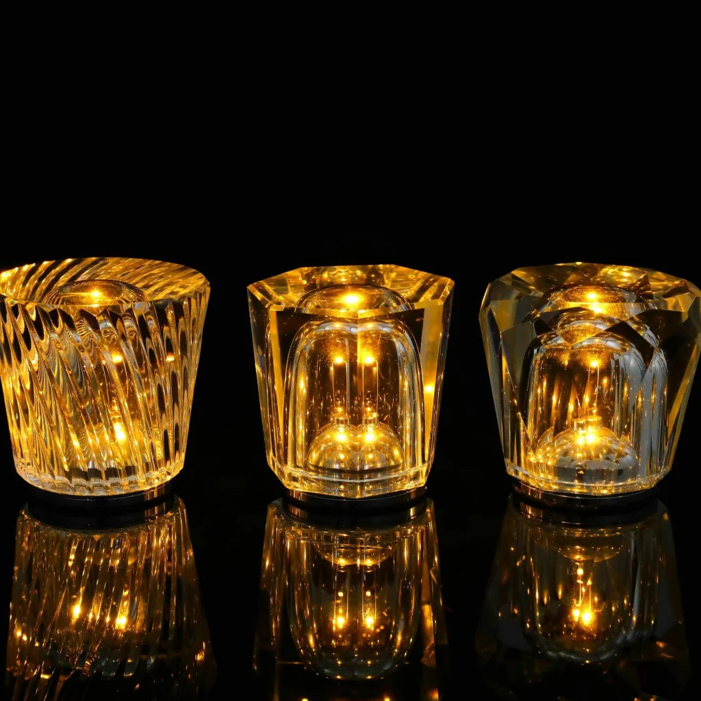 Crystal LED Table Lamp with Starburst Effect Rechargeable