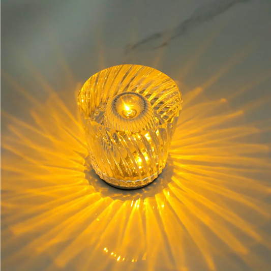 Crystal LED Table Lamp with Starburst Effect Rechargeable