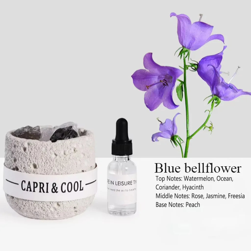 White crystal stone oil with boxed accessories and matching pieces