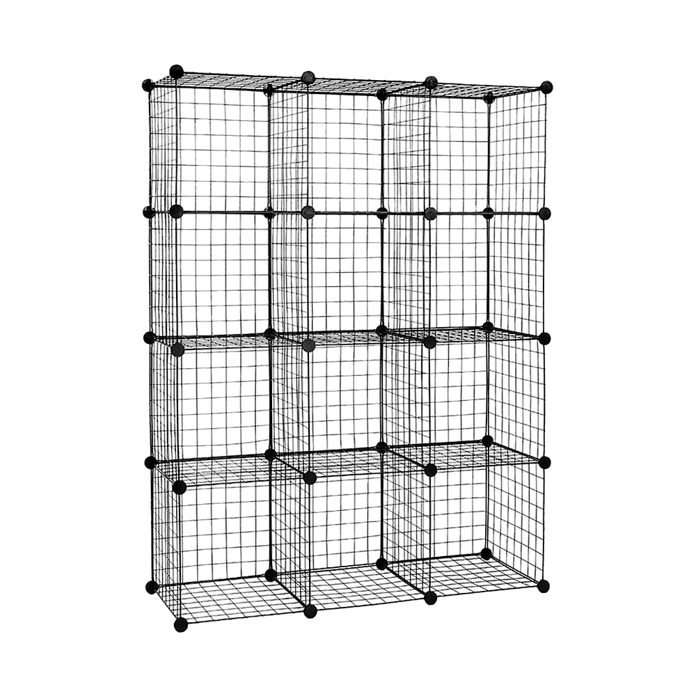 Cube Wire Grid Organizer Bookcase Storage Cabinet Wardrobe
