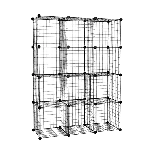 Cube Wire Grid Organizer Bookcase Storage Cabinet Wardrobe